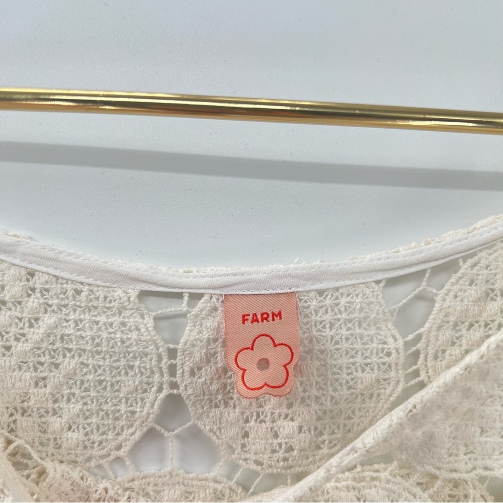 FARM Rio Cream Lace Top small - Picture 4 of 11